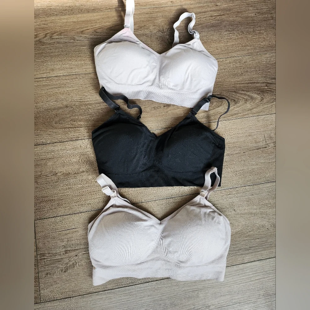 Set of 3 Auden Nursing Snap down bras Size medium - Picture 2 of 14